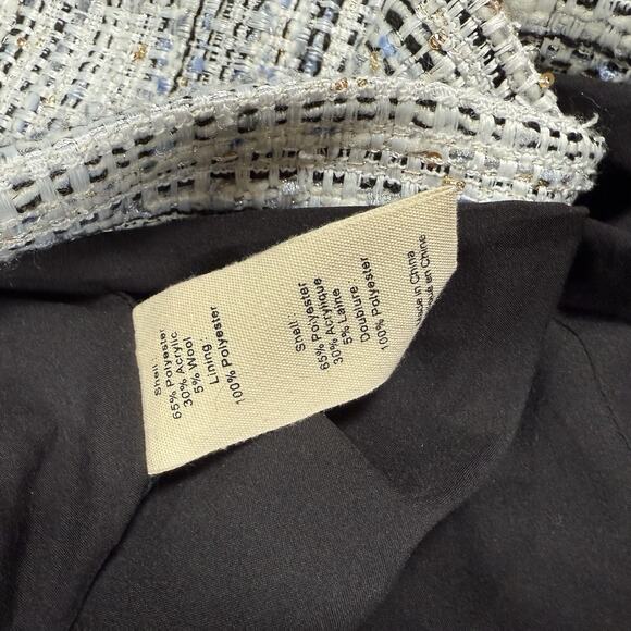 L’Agence Kenzie Double Breasted Tweed Blazer Jacket Women's Size 10 - Picture 11 of 11